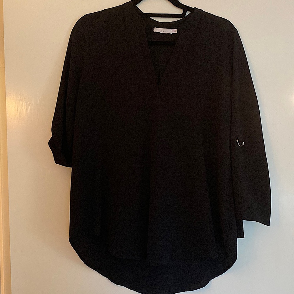 Long sleeve black blouse